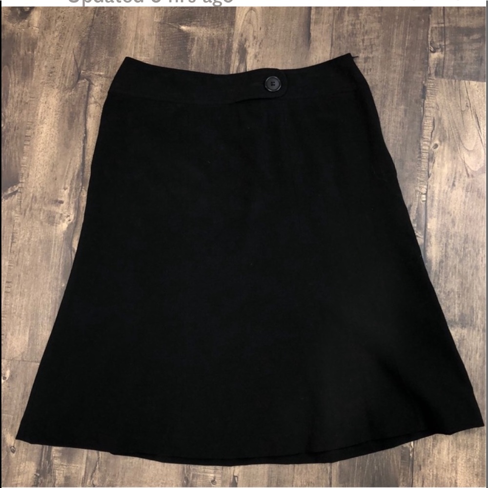 Black A-line skirt